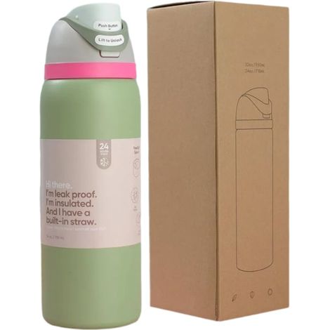 Owala Freesip Edelstahl-Isolierflasche mit Strohhalm, 946 ml (32 oz) wiederverwendbare Wasserflasche (1/4)