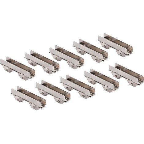 Lot de 10 roues de porte coulissante fendue, 8 mm de large, rouleau de rechange pour porte en verre, tiroir, meubles, poulies (1/5)