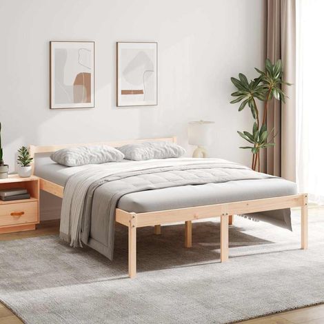 vidaXL Senior Bed without Mattress 160x200cm Solid Wood Pine (1/5)
