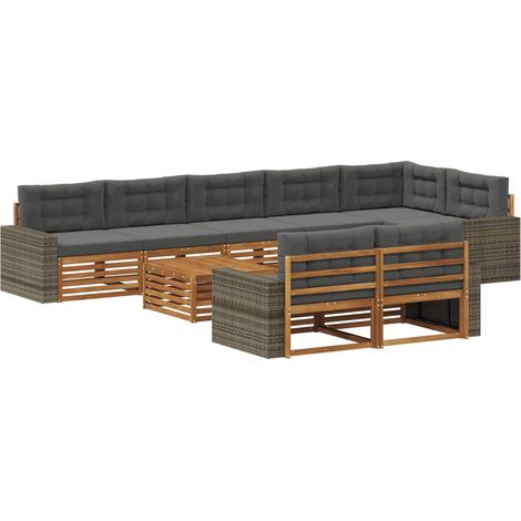 Outdoor Sofa Set with Cushion 9 pcs vidaXL (1/5)