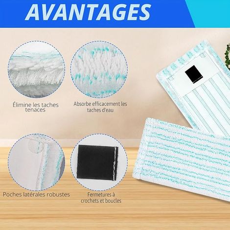 Serpillères de Rechange pour Clean Twist M Ergo Micro Duo (1/3)