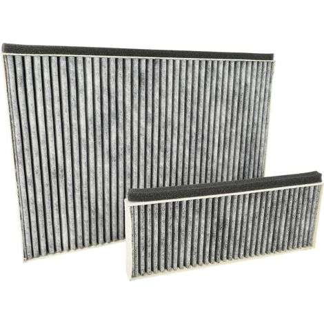 vhbw 2x filtros compatible con Bosch JD69LF60 campana extractora - 2x filtro carbón activo gris blanco