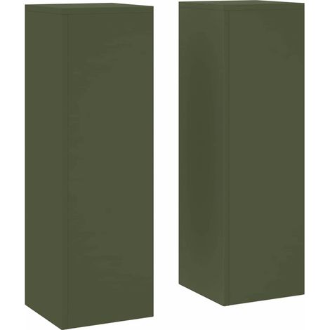 Maison Exclusive - Soporte de plantas 2 pcs Verde oliva 24 x 24 x