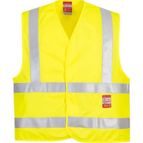 Chaleco de alta visibilidad ignífugo flúor FR75 L/XL Amarillo