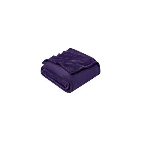 Plaid Canape Couverture Polaire Violet 150x200, Couvre Lit 2 Personnes, Plaid Canapé Flanelle Doux et Chaud (1/4)