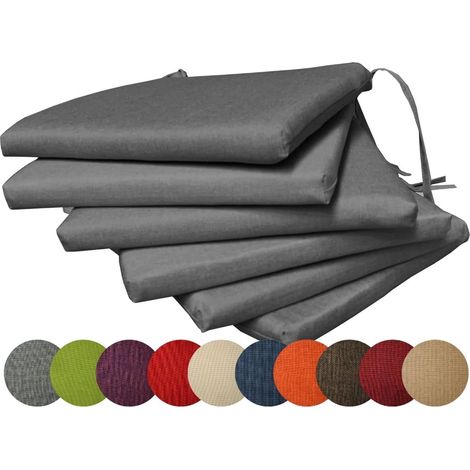 4X Gartenkissen Stuhlkissen Set Gartenstühle Stuhlauflage Sitzkissen Sitzpolster Auflage Gartensitzkissen Garten Kissen (4er Set, Camel) (1/5)