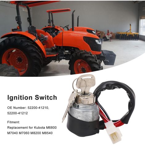 Interrupteur de démarrage en alliage d'aluminium 52200-41210 pour tracteurs Kubota M6800 M7040 M7060 M8200 M8540 (1/4)