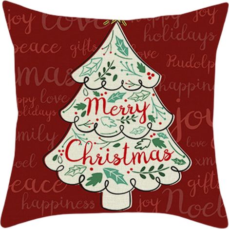 Housse De Coussin Noel - Motif Pere Noel Et Bonhomme De Neige - 45 X 45 Cm - Pour Canape Chaise Lit Bureau - 1 Piece (1/5)