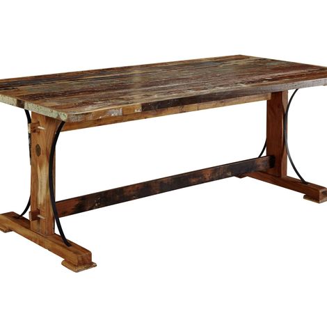 Esstisch Altholz 140x90x76 mehrfarbig lackiert NATURE OF SPIRIT 09