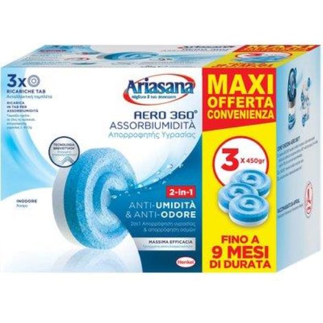 Ariasana tab ricarica aero 360 inodore 3xgr 450 (8 pezzi) Henkel (1/2)