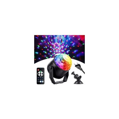 Boule Disco, Guirlande Lumineuse LED Rotative 360° Avec Télécommande, Contrôle Musical, Eclairage DJ RGB 3W, Tdéale pour la Réunion Familiale, Anniversaires, Karaokés, Noël, Bar, Soirée, Anniversaire (1/5)