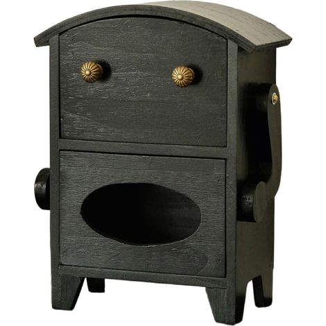 Boîte de rangement de style armoire avec tiroirs — un objet de décoration intérieure de style rétro, orné d'un design de robot multifonctionnel. (1/5)