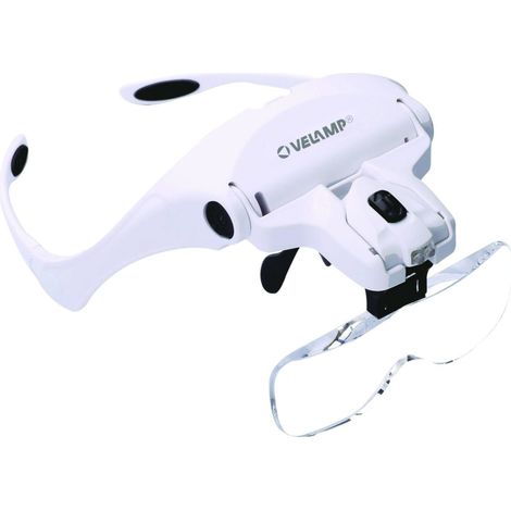 Occhiali LED con lente d'ingrandimento. 5 diottrie intercambiabili (1/3)