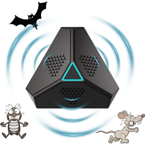 Ultrasons pour Rats, répulsif à ultrasons pour Souris, Souris et Rats à ultrasons 360 ° avec lumière LED répulsif à ultrasons pour rongeurs parasit araignées Papillons Fourmis