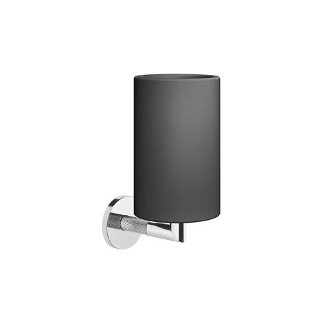 Gessi Anello porte-gobelet mural avec gobelet fixe noir mat,