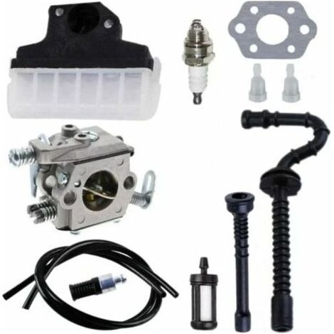 Carburateur + Filtre à air + Bougie d’Allumage + Tuyau d’Essence/d’Huile pour Tronçonneuse STIHL 021 023 025 MS210 MS230 MS250 Carburateur (1/4)
