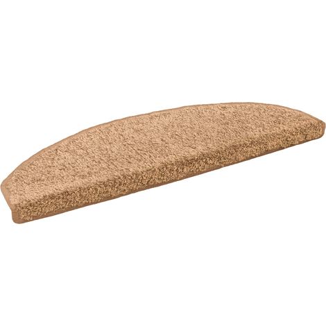 vidaXL Tappetini per scale autoadesivi 15 pcs Beige 80 x 24,5 x