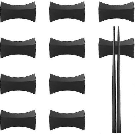 Ensemble de 10 porte-baguettes en fibre de verre, noir, pour couverts de table asiatiques, accessoires de table