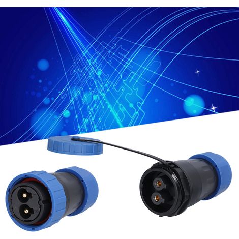 Connecteurs aviation LP28 sans soudure, 45 A, étanches IP68, multiconducteurs, mâles et femelles, 250 V, 45 A, 2 conducteurs. (1/5)