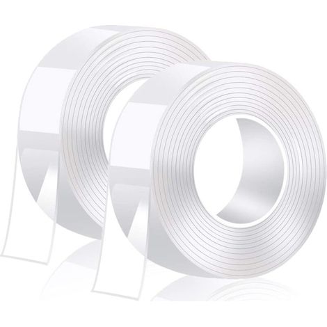 6 m extra starkes doppelseitiges Klebeband, transparentes, abwaschbares Nano-Klebeband, multifunktional, wiederverwendbar, rückstandsfrei entfernbar