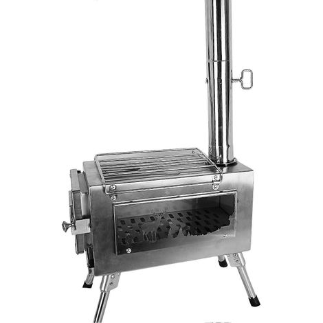 conduits de cheminée pour poêle à bois, poêle à bois droit, poêle à bois en acier inoxydable, réchauds de randonnée réglables (1/5)