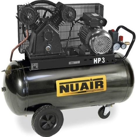 Nuair - Compresseur à air bi-cylindre en V 3CV 2,2kW 230V Monophasé 150L lubrifié - VCF/150CM3