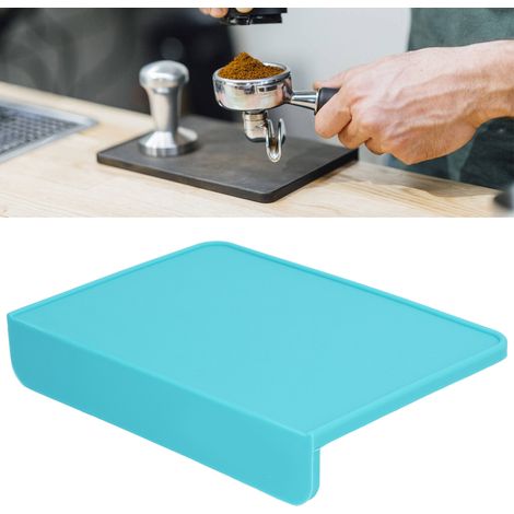 Tapis de tasseur à café extra large en silicone (215 x 152 x 38 mm), tapis à macarons, tapis à poudre bleu (1/5)