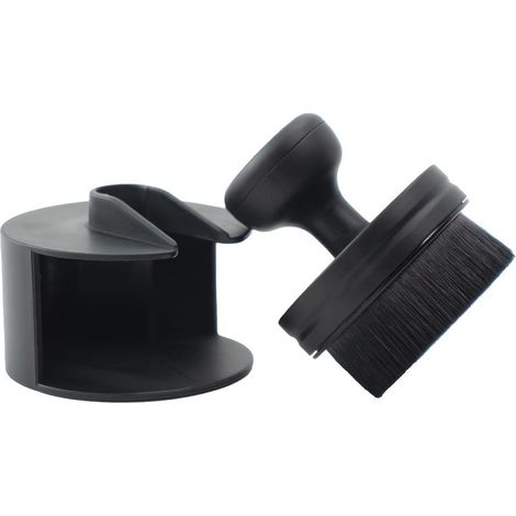 Brosse applicatrice pour pneus, brosse applicatrice pour l'entretien des pneus de voiture, support de rangement inclus pour kit de nettoyage et de lavage de voiture, noir, diamètre 6 cm (1/4)