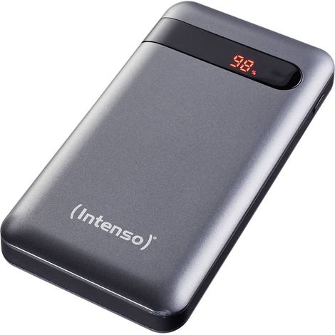 Intenso PD10000 Power bank 10000 mAh Ricarica rapida 3.0, Consegna di potenza 3.0 LiPo Nero Indicazione di stato (1/5)