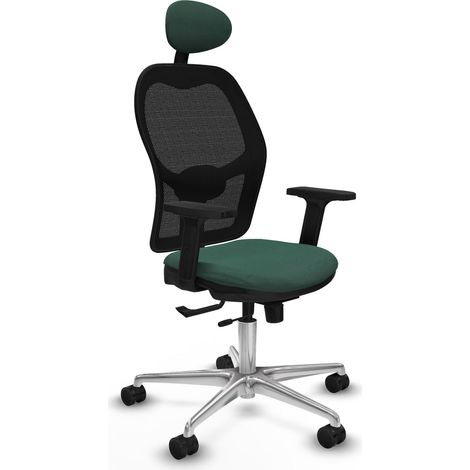 Sedia da ufficio piqueras y crespo Jorquera nero alluminio rete (1/2)