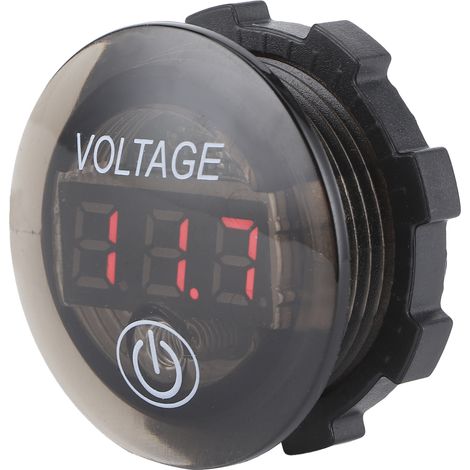 Voltmètre numérique universel à LED CC pour batterie de voiture 12-24 V avec interrupteur tactile rouge (1/5)