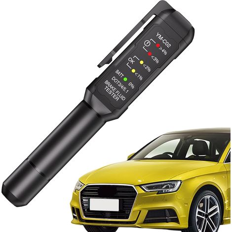 Detector de líquido de frenos, comprobador de líquido de frenos - Herramienta precisa para pruebas de frenos, comprobador de líquido hidráulico  Detector de nivel de líquido de frenos con 5 indicadore (1/5)