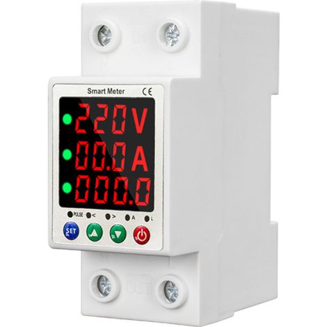 Interruttore automatico di protezione con ripristino automatico, misurazione intelligente, display LCD, protezione da sovraccarico, sovratensione e sottotensione, limitazione di corrente.