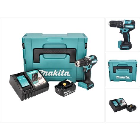 Taladro percutor sin escobillas Makita DHP 487 RG1J 18 V 40 Nm + 1x Batería 6.0 Ah + Cargador + Makpac (1/5)