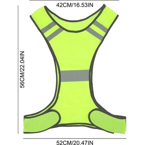 Gilet de Sécurité Réfléchissant, Haute Visibilité Gilet Jaune pour Velo, Course, Jogging, avec 1 Brassard Réfléchissantes, Réglable Gilet Reflechissant pour Hommes, Femmes (1/4)