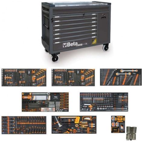 Beta BW 2400 RSC24AXXL Cassettiera antiribaltamento con assortimento in termoformati - Antracite