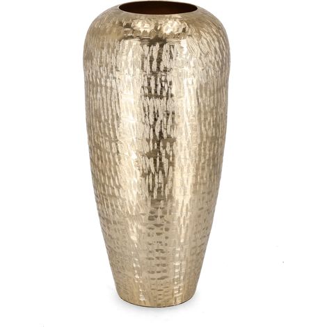 Portavaso lathe svas in alluminio artigianale decorativo -Ø 19 x h 39.5 cm / Antracite