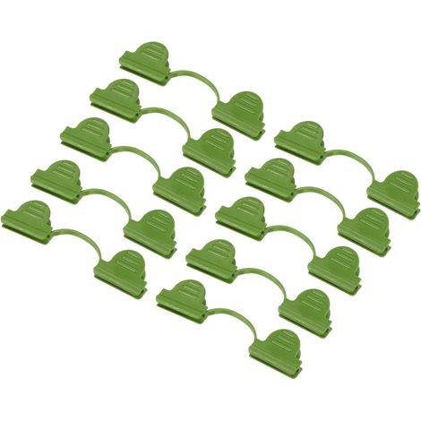 10 plant ties for climbing plants, suitable for 16 mm plant stakes, secure the stems to the support – suitable for tomatoes, beans, grapevines and roses. Made of flexible plastic, reusable, protects t