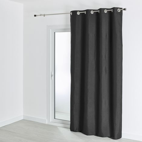 Homemaison – Rideau occultant thermique 140x260 cm – 100% polyester avec enduction PVC – 8 œillets ronds argent – Lavable en machine à 30°C