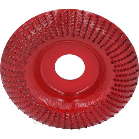 Disque de gravure bois meule de ébarbage et façonnage en acier inoxydable pour meuleuse d'angle 22mm rouge vin (1/5)