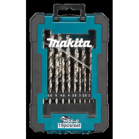 Jeu de forets en métal Makita D-67549 HSS-G 1-10 mm 19 unités