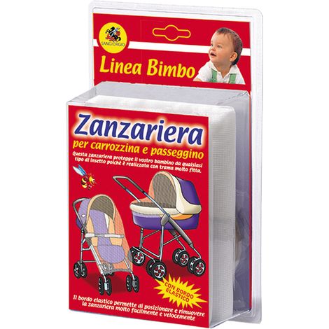 ZANZARIERA IN POLIESTERE PER CARROZZINA cm 150 x 130 - col. bianco  - SANGIORGIO