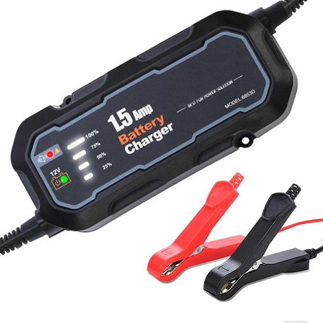 1500mA Motorrad-Batterieladegerät 12V Automatisches Batterieladegerät Erhaltungsladegerät Wasserdicht für Auto