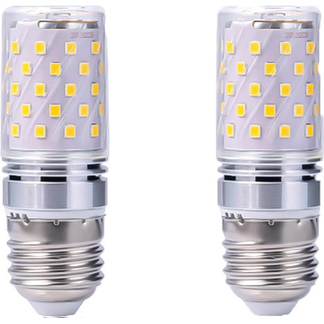 Pack of 2 LED E27 Bulbs – 12W – Warm White 3000K – 100 lumens/W – For Table Lamps