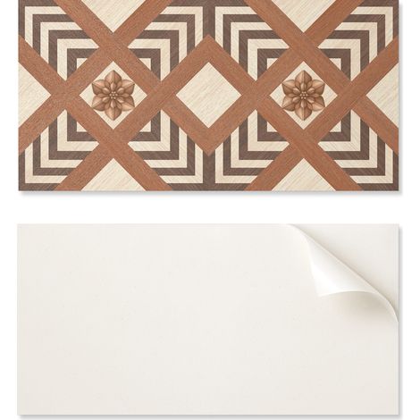 Panel decorativo de pared de PVC con estampado para habitaci贸n, 120x60 cm, con motivos geom茅tricos.
