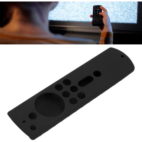 Housse silicone protectrice pour télécommande Fire TV Stick 4K 2018 - Anti-dérapage et résistance aux chocs - Noir (1/5)