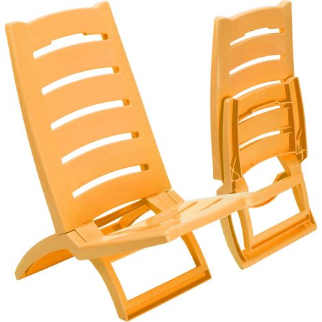 Silla de playa amarilla Tirreno