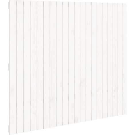 Testiera letto accessorio camera da letto pensile 127,5 x 3 x 110 cm legno massello bianco TDL0202731