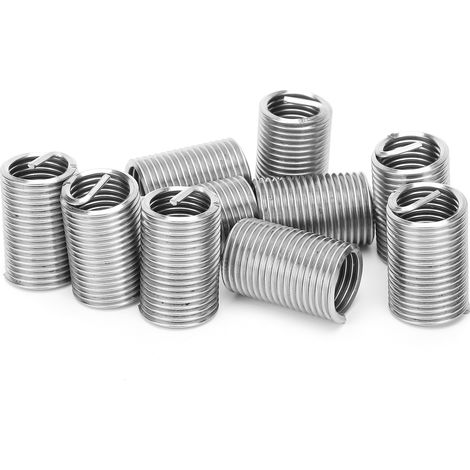 10 Stück Gewindeeinsätze, Reduziermuttern-Reparaturwerkzeug, Edelstahl, M16x2x2,5D (1/5)