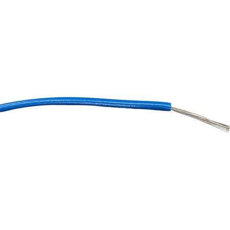 Fil électrique RS PRO BS4808 0,75 mm² 18, 1,5 kV c.a., PVC Bleu, 100m ( Prix pour Bobine de 100 )